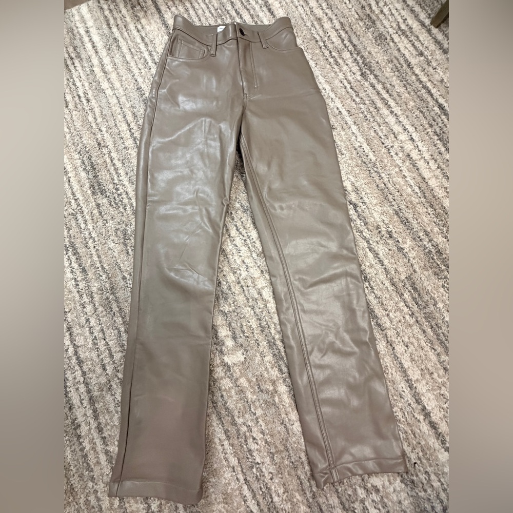 Abercrombie & Fitch Curve High Rise Faux Leather Pants – Size 25